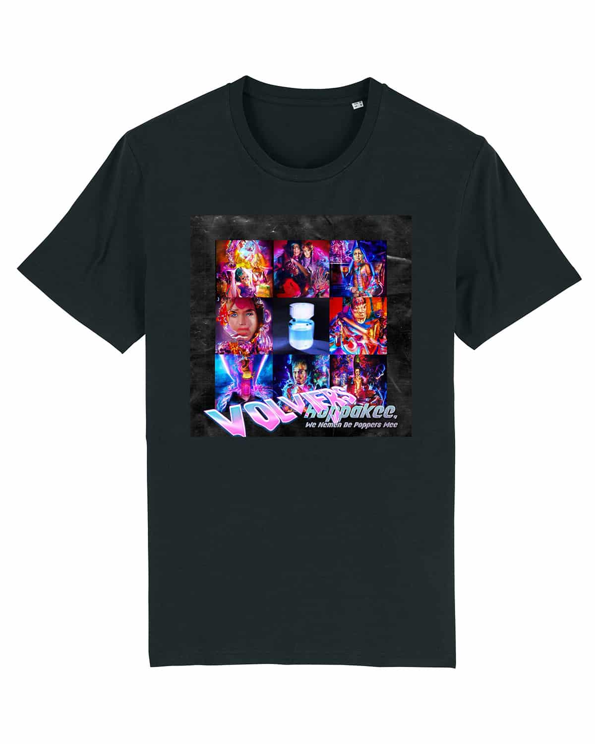 We nemen de poppers mee Zwart Volviers T-Shirt