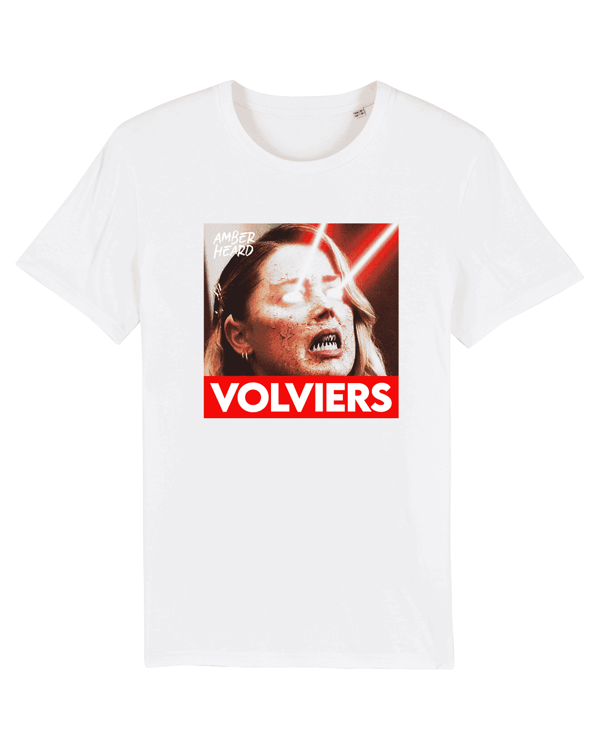 amber heard Wit Volviers T-Shirt