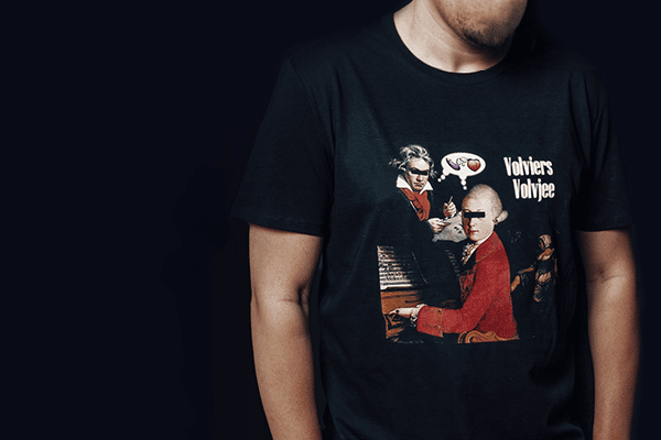 T-shirt Zwart Bach en Beethoven