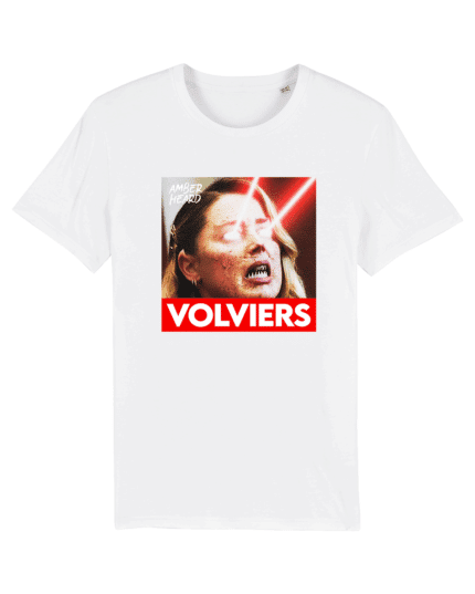 amber heard Wit Volviers T-Shirt